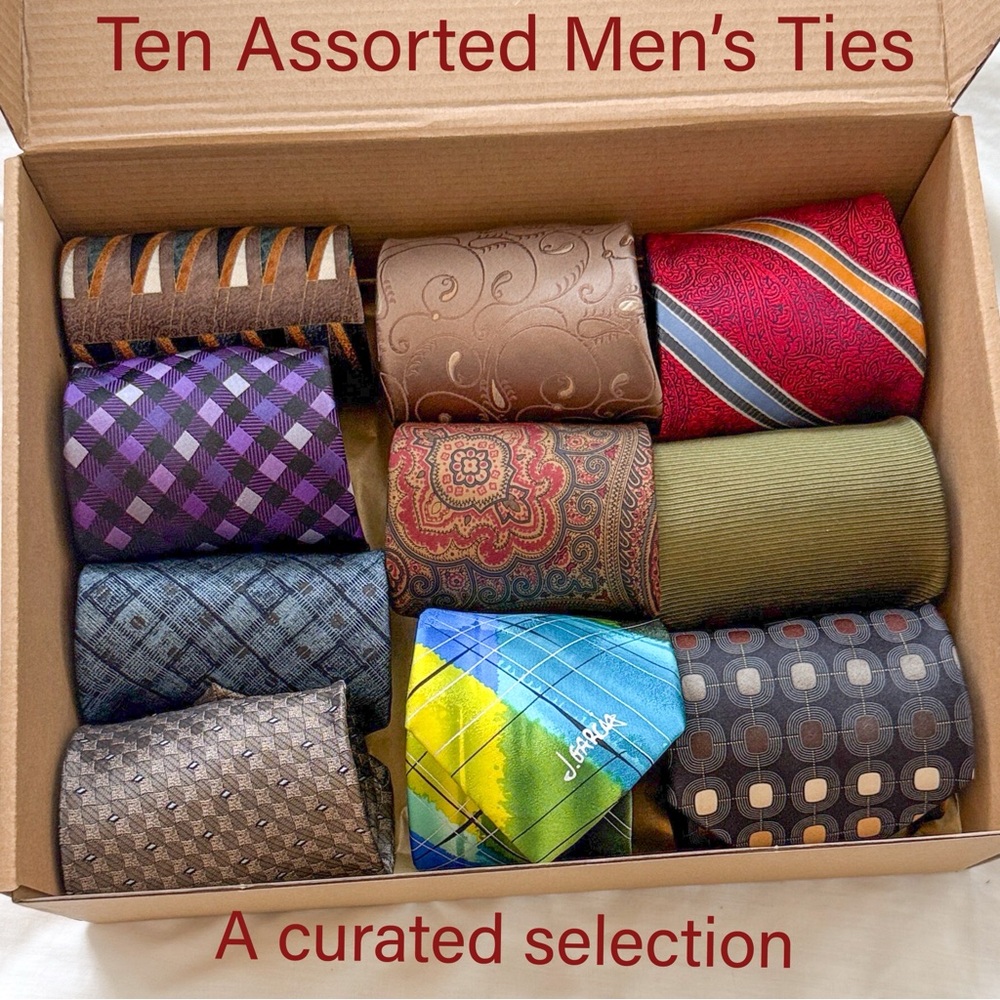 Box 8 - Elegant Men's Tie Set - Assorted Colors